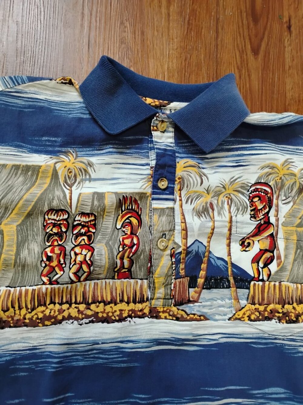 Vintage RJC Kalaheo Tiki Gods Polo Shirt